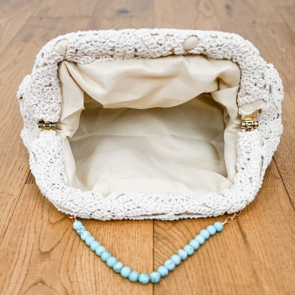 Crochet Clutch with Turquoise Stone Strap - Picture 5 of 5